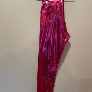 Pink Metallic leggings, Size Large (8-10) - NEW